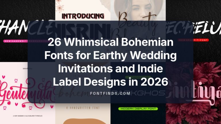26 Whimsical Bohemian Fonts for Earthy Wedding Invitations and Indie Label Designs in 2026