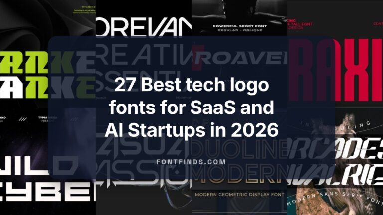 27 Best tech logo fonts for SaaS and AI Startups in 2026