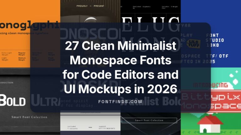 27 Clean Minimalist Monospace Fonts for Code Editors and UI Mockups in 2026
