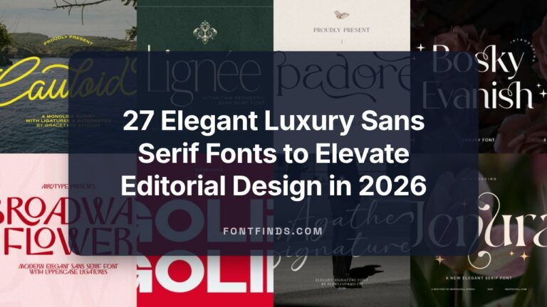 27 Elegant Luxury Sans Serif Fonts to Elevate Editorial Design in 2026