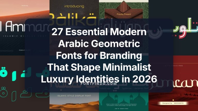27 Essential Modern Arabic Geometric Fonts for Branding That Shape Minimalist Luxury Identities in 2026