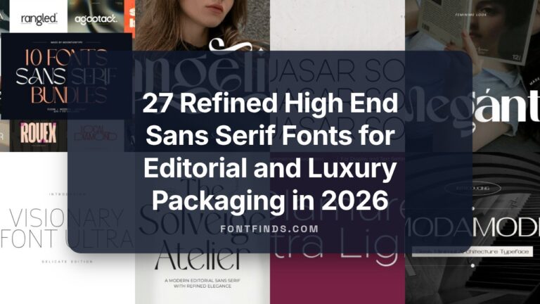 27 Refined High End Sans Serif Fonts for Editorial and Luxury Packaging in 2026