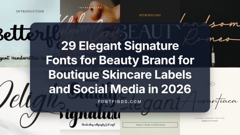 29 Elegant Signature Fonts for Beauty Brand for Boutique Skincare Labels and Social Media in 2026