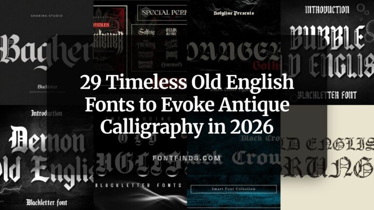 29 Timeless Old English Fonts to Evoke Antique Calligraphy in 2026