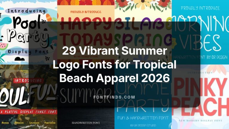 29 Vibrant Summer Logo Fonts for Tropical Beach Apparel 2026