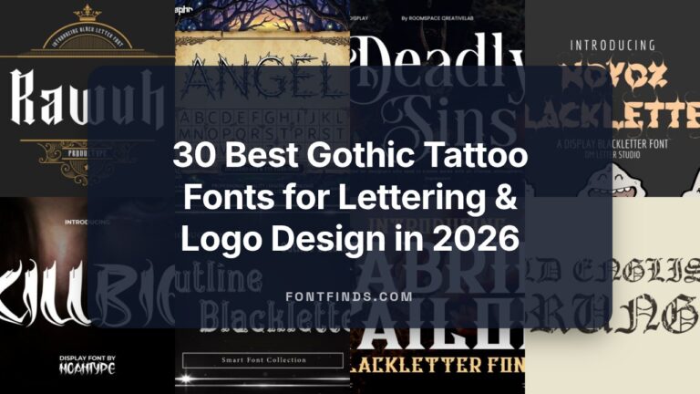 30 Best Gothic Tattoo Fonts for Lettering & Logo Design in 2026
