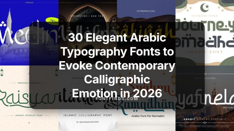 30 Elegant Arabic Typography Fonts to Evoke Contemporary Calligraphic Emotion in 2026