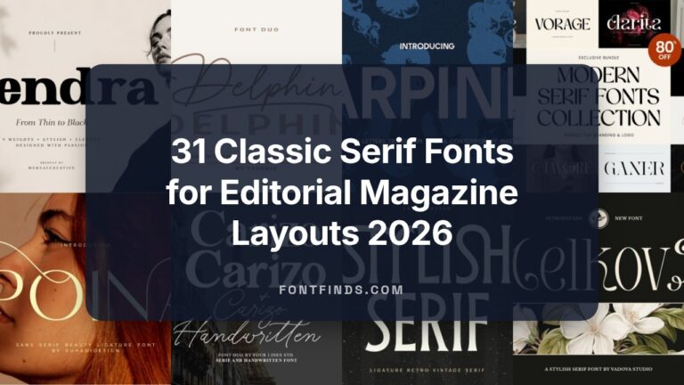 31 Classic Serif Fonts for Editorial Magazine Layouts 2026