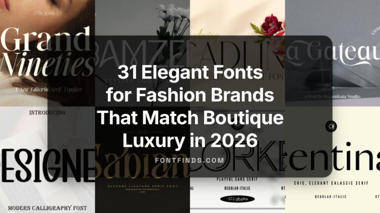 31 Elegant Fonts for Fashion Brands That Match Boutique Luxury in 2026