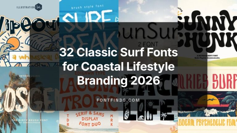 32 Classic Surf Fonts for Coastal Lifestyle Branding 2026