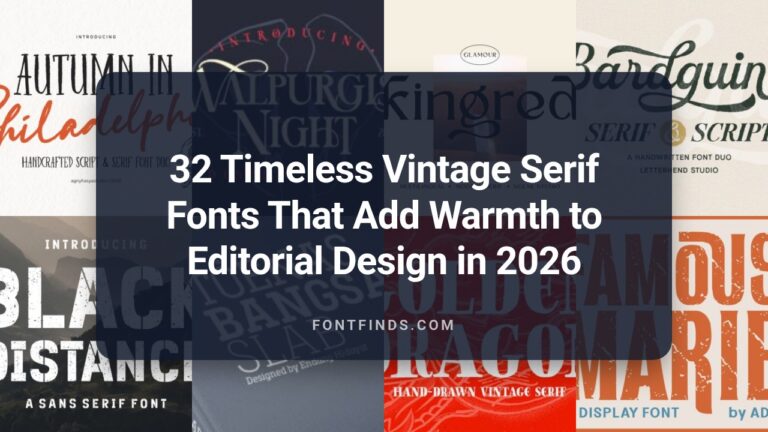 32 Timeless Vintage Serif Fonts That Add Warmth to Editorial Design in 2026