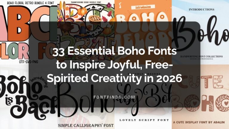 33 Essential Boho Fonts to Inspire Joyful, Free-Spirited Creativity in 2026