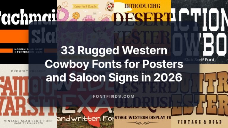 33 Rugged Western Cowboy Fonts for Posters and Saloon Signs in 2026