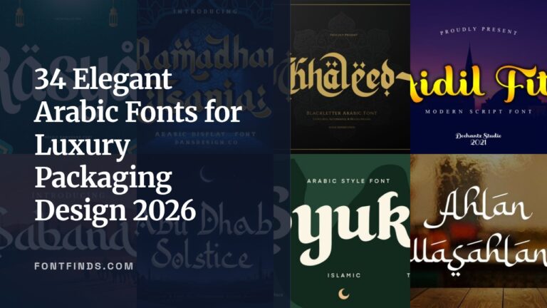 34 Elegant Arabic Fonts for Luxury Packaging Design 2026