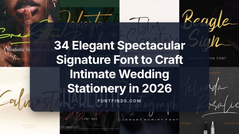 34 Elegant Spectacular Signature Font to Craft Intimate Wedding Stationery in 2026