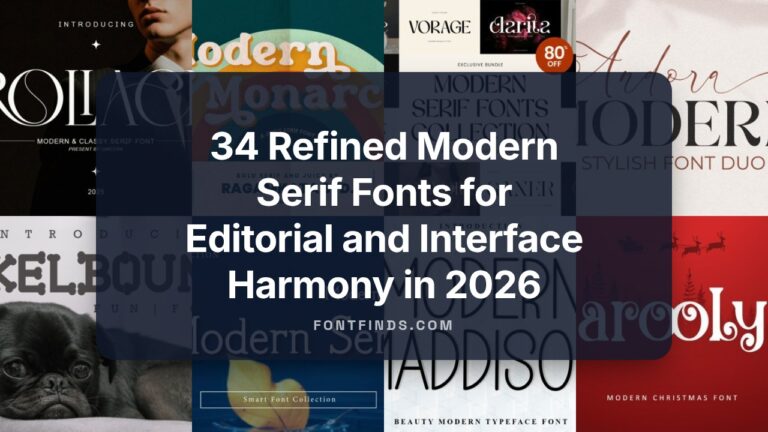 34 Refined Modern Serif Fonts for Editorial and Interface Harmony in 2026