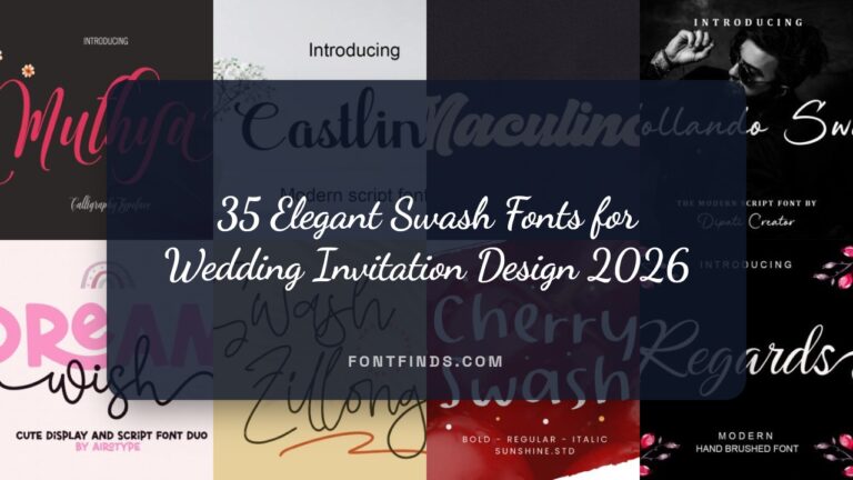 35 Elegant Swash Fonts for Wedding Invitation Design 2026