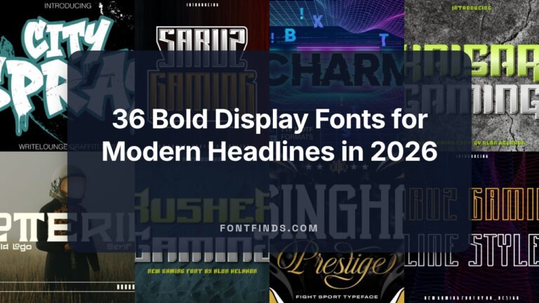 36 Bold Display Fonts for Modern Headlines in 2026
