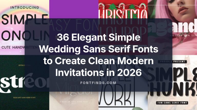 36 Elegant Simple Wedding Sans Serif Fonts to Create Clean Modern Invitations in 2026