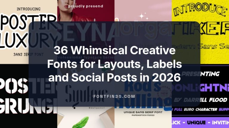 36 Whimsical Creative Fonts for Layouts, Labels and Social Posts in 2026
