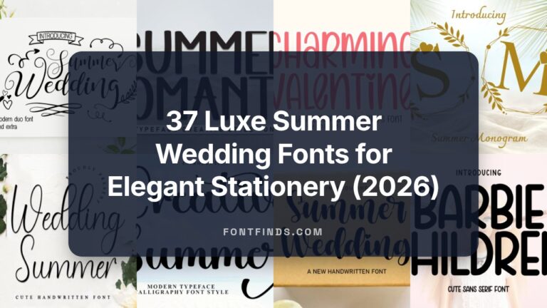 37 Luxe Summer Wedding Fonts for Elegant Stationery (2026)
