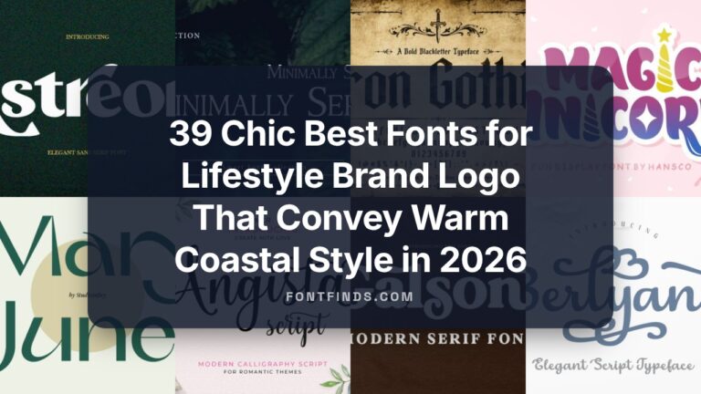 39 Chic Best Fonts for Lifestyle Brand Logo That Convey Warm Coastal Style in 2026
