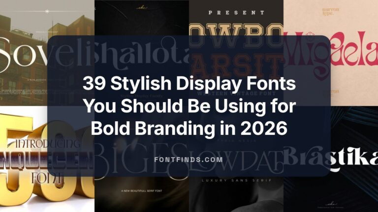 39 Stylish Display Fonts You Should Be Using for Bold Branding in 2026