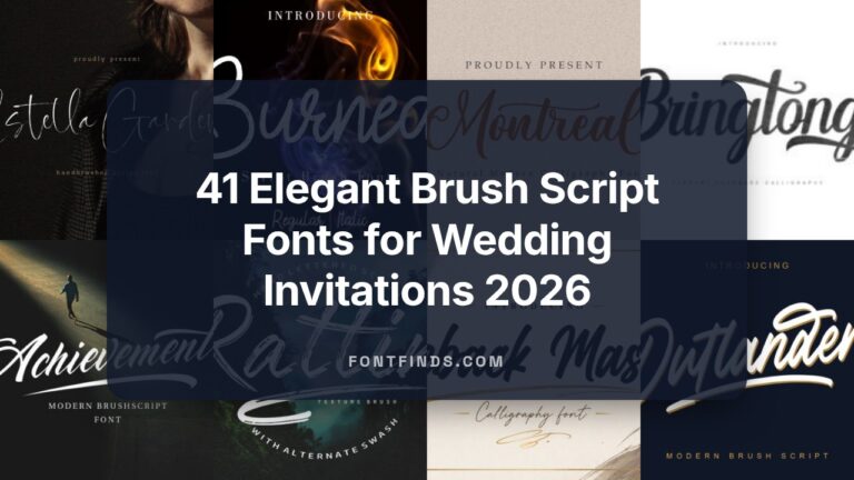 41 Elegant Brush Script Fonts for Wedding Invitations 2026