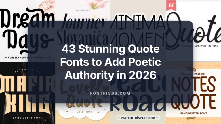 43 Stunning Quote Fonts to Add Poetic Authority in 2026