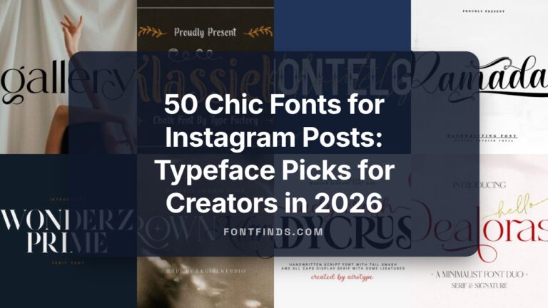 50 Chic Fonts for Instagram Posts: Typeface Picks for Creators in 2026