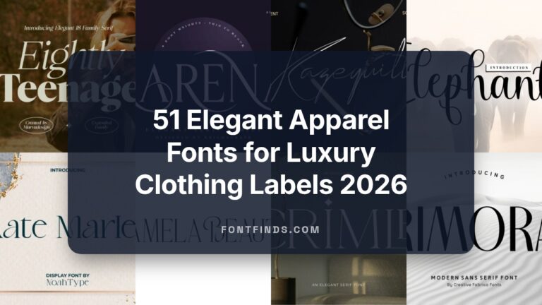 51 Elegant Apparel Fonts for Luxury Clothing Labels 2026