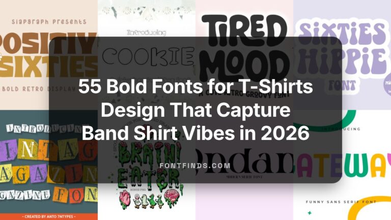 55 Bold Fonts for T-Shirts Design That Capture Band Shirt Vibes in 2026