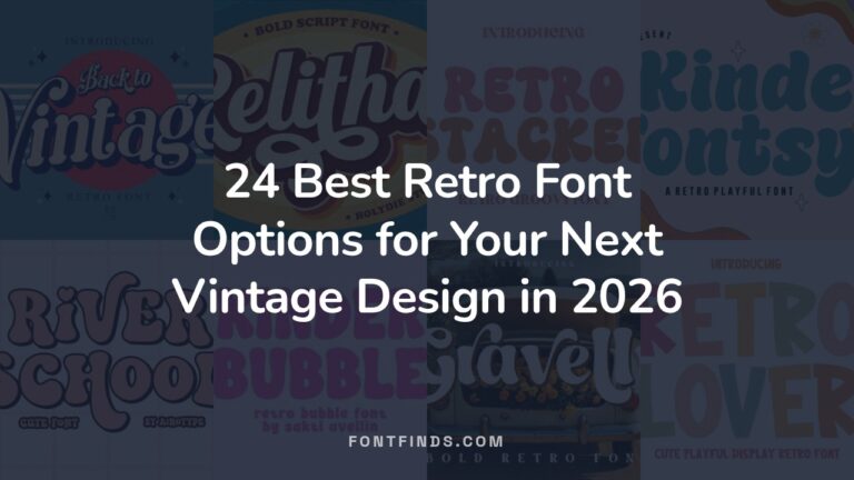 24 Best Retro Font Options for Your Next Vintage Design in 2026