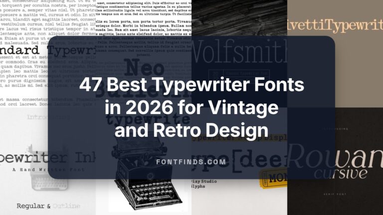 47 Best Typewriter Fonts in 2026 for Vintage and Retro Design