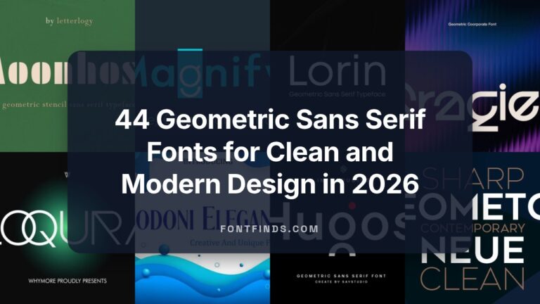 44 Geometric Sans Serif Fonts for Clean and Modern Design in 2026