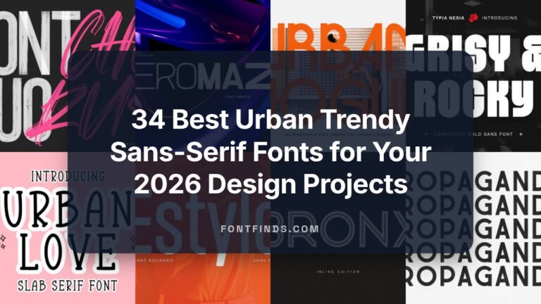 34 Best Urban Trendy Sans-Serif Fonts for Your 2026 Design Projects