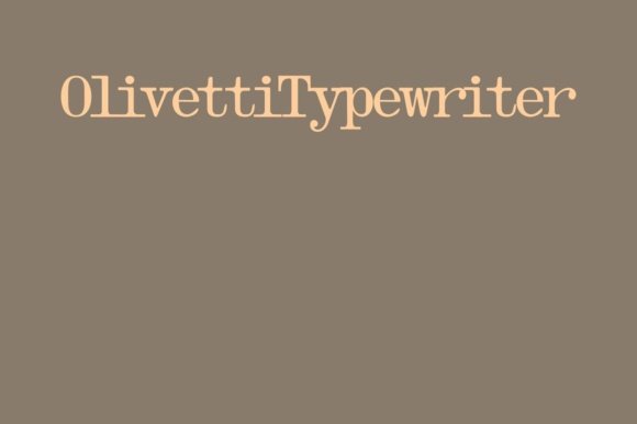 Olivetti Typewriter Family
