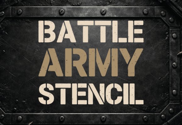Battle Army Stencil