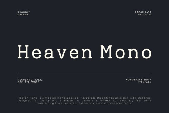 Heaven Mono Font