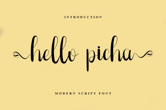 Hello Picha Script Font