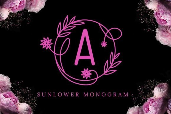 Sunlower Monogram Font