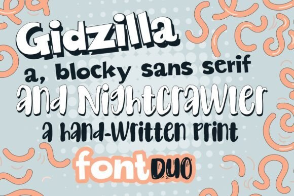 Gidzilla and Nightcrawler Duo Font