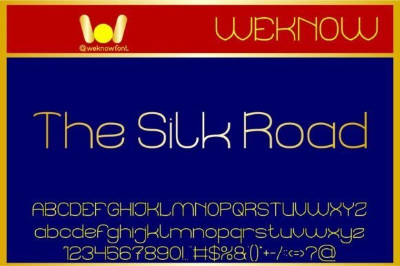 The Silk Road Font - Instagram post font