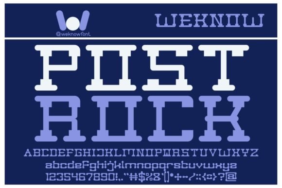 Post Rock Font - Instagram post font