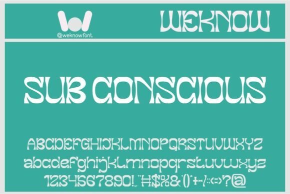 Sub Conscious Font