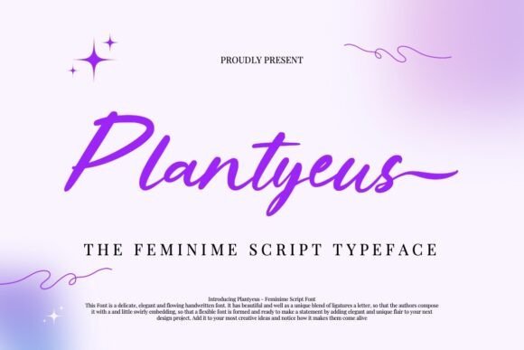Plantyeus Font - Feminine Script Fonts