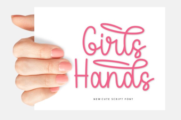 Girls Hands Font - Feminine Script Fonts