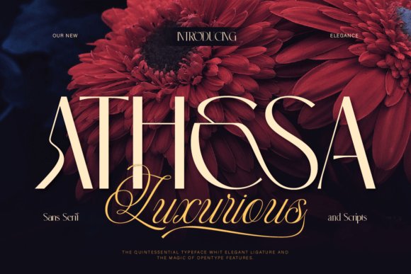 Athesa Luxurious - Feminine Script Fonts