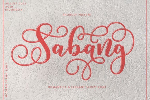 Sabang Font - Feminine Script Fonts