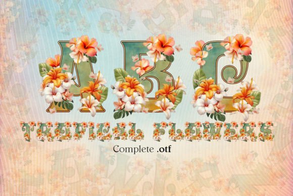 Tropical Flower Font